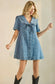 Denim Leopard Dress | Entro