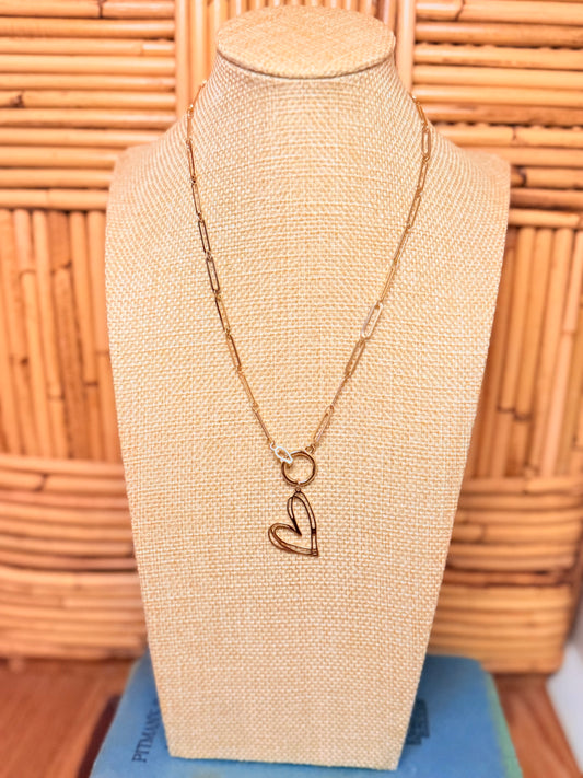 Artsy Heart Drop Necklace