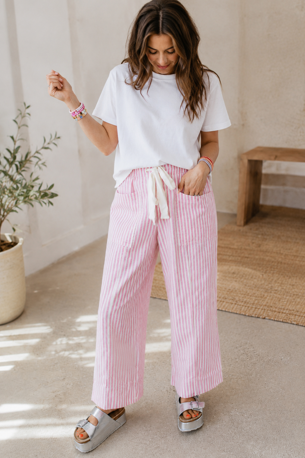 Kimber Pink Stripe Pant | &Merci
