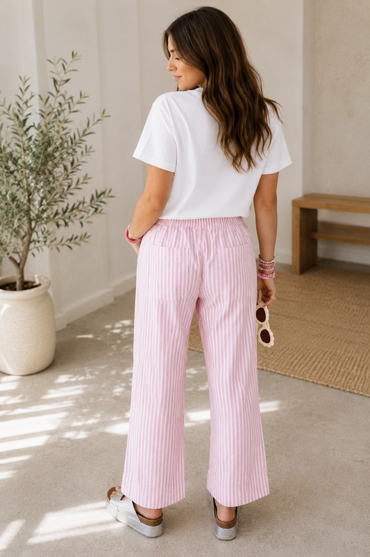 Kimber Pink Stripe Pant | &Merci