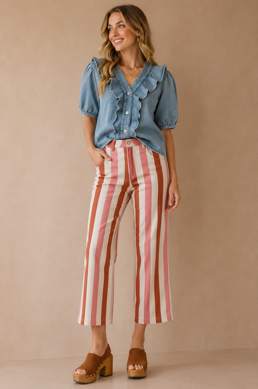 The Maxwell Denim Top | She & Sky