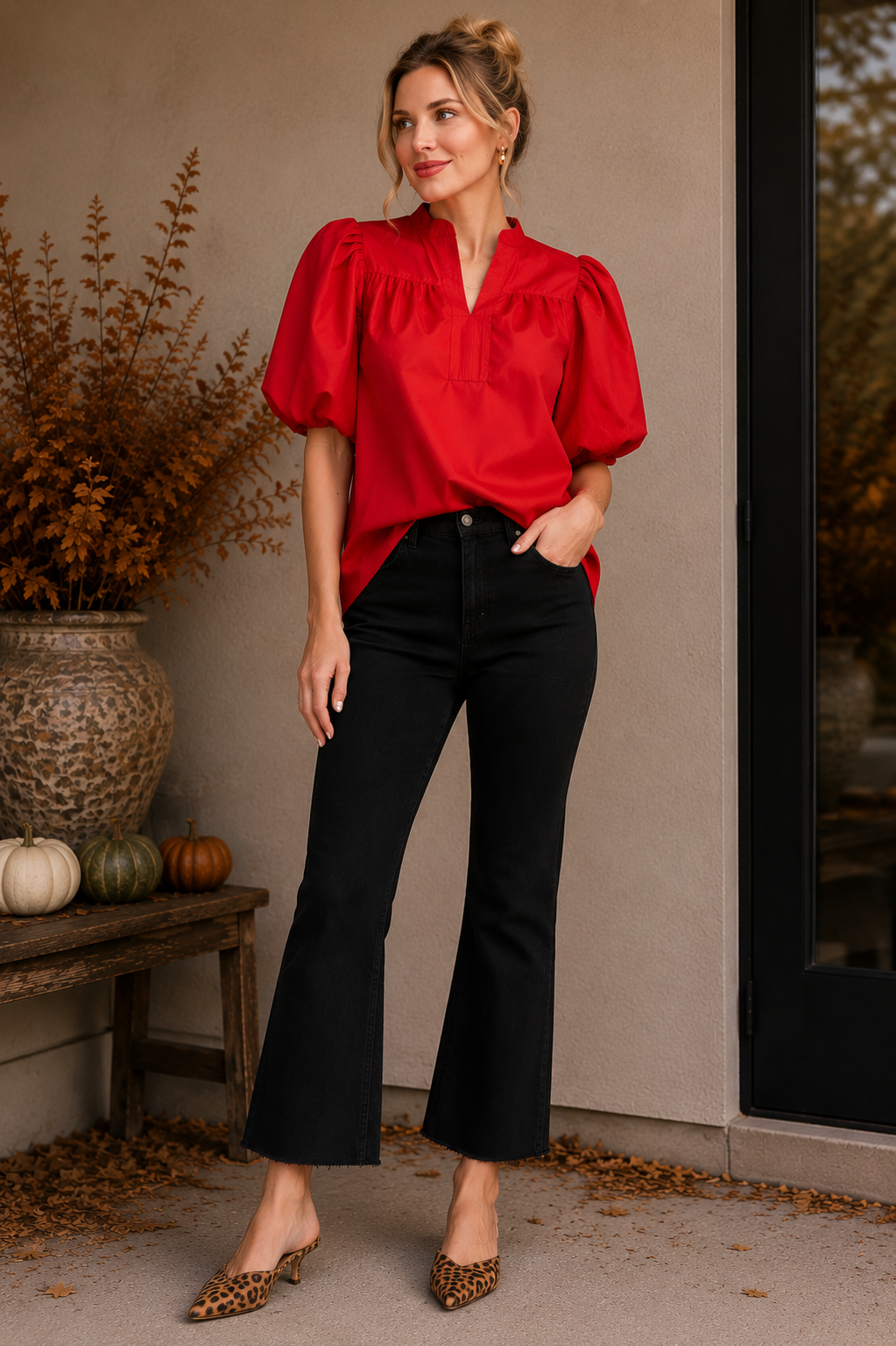 The Red Classic Bubble Top | Glam