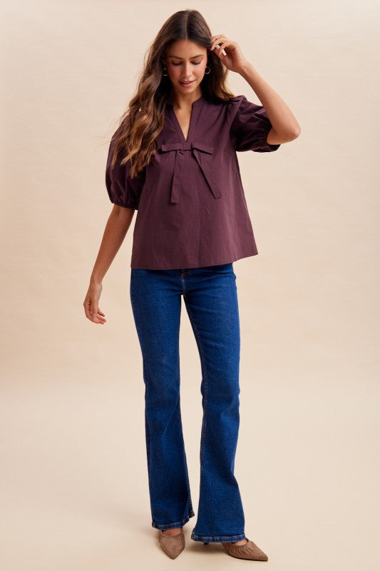 The Gilded Bow Top | Anniewear