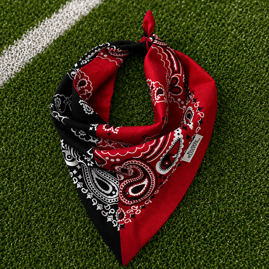 Game Day Bandana | Red & Black