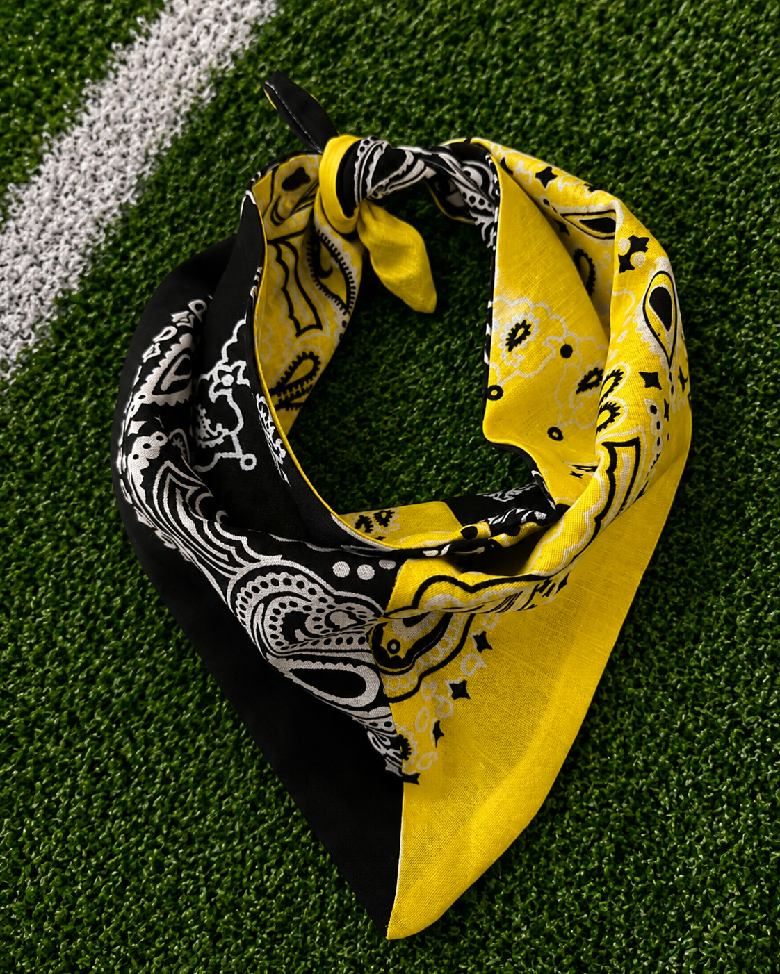 Game Day Bandana | Black & Yellow