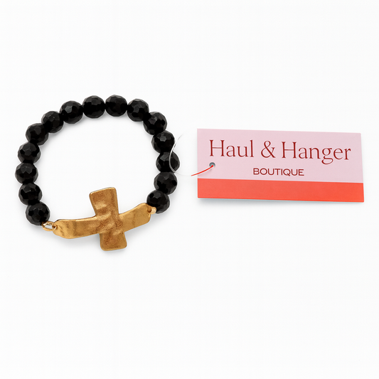 Black Cross Bracelet