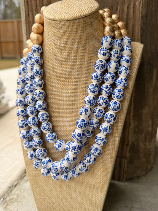 The Blue Willow Statement Necklace