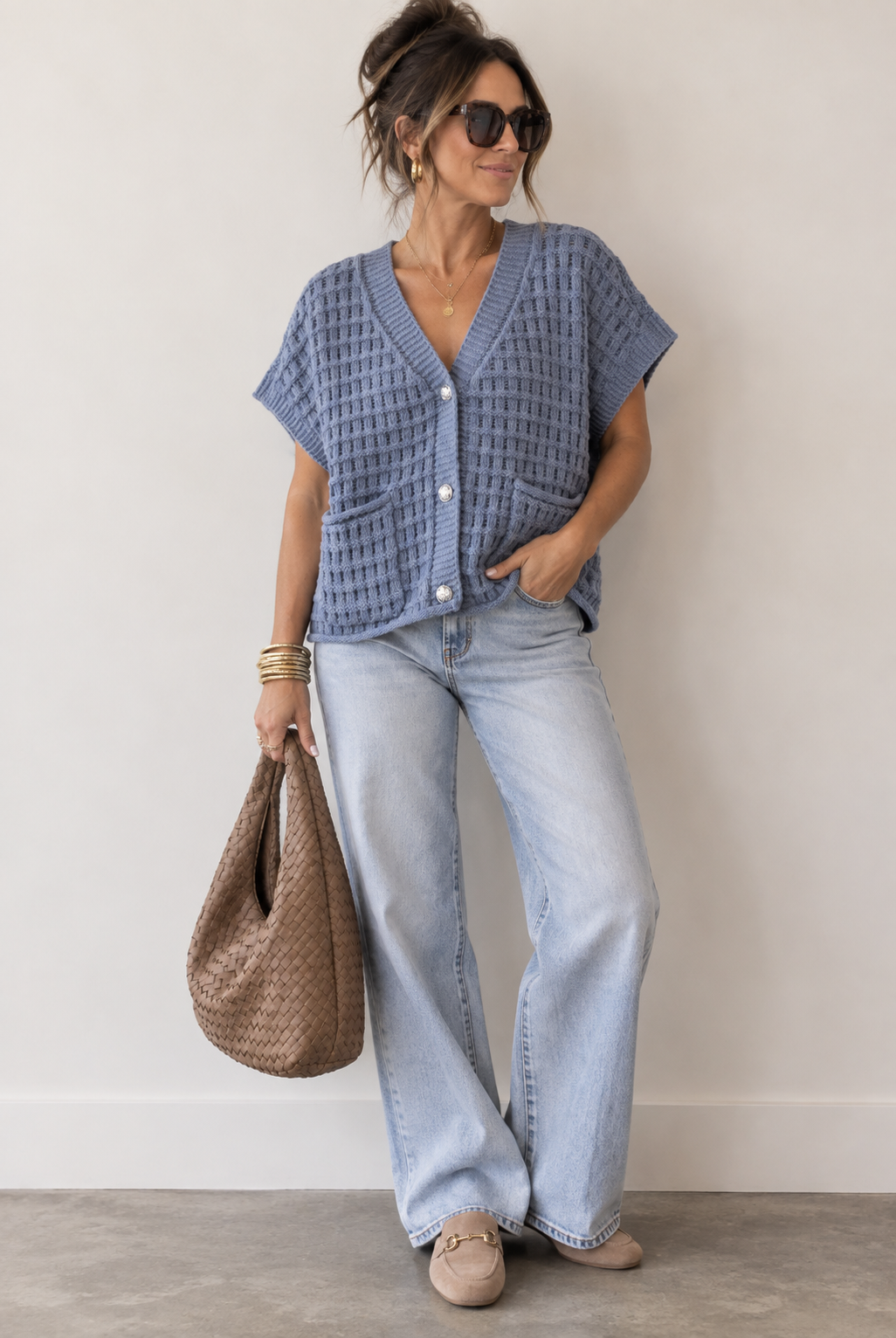 Waffle Texture Crop Cardi | Very J