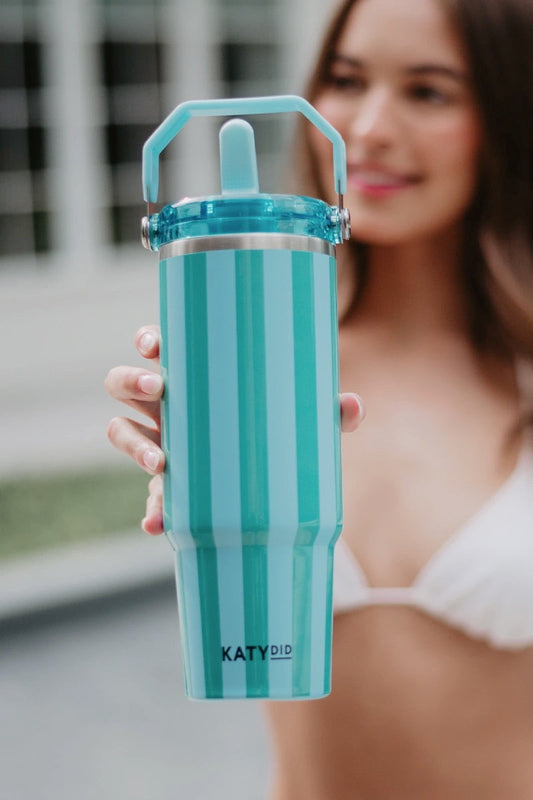 Cabana Vibes Teal Tumbler