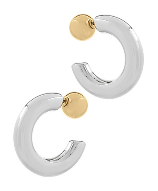 Rhodium & Gold Hoops