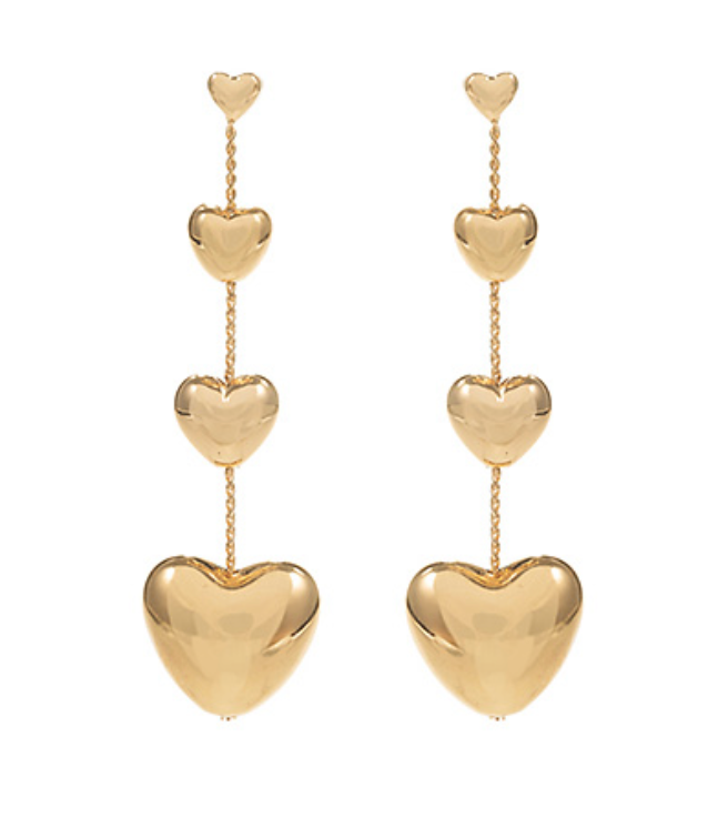 Linear Heart Earrings