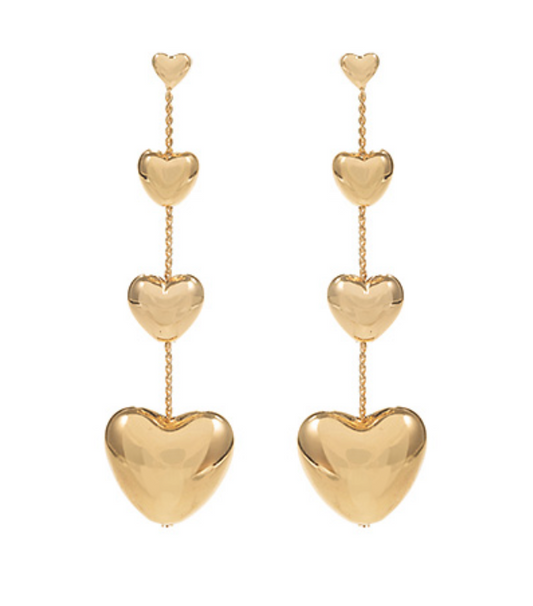 Linear Heart Earrings