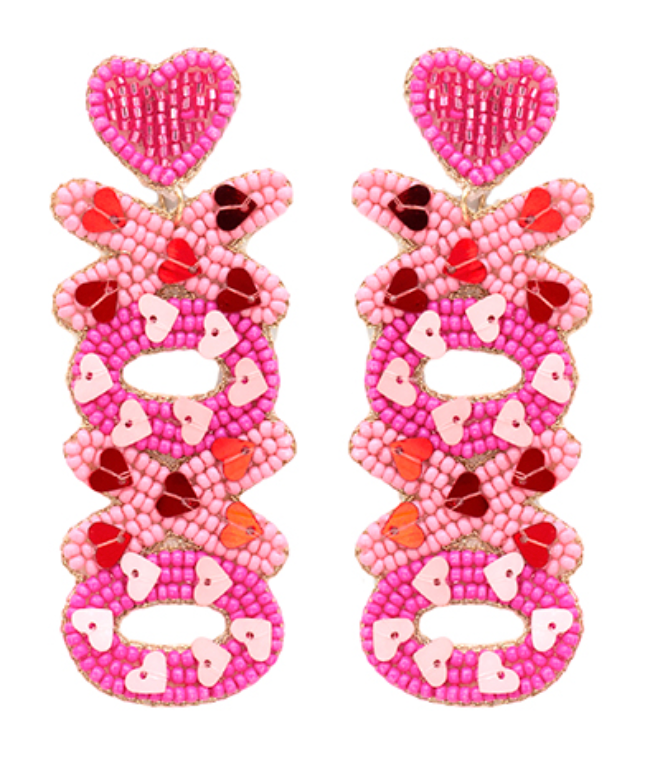 XOXO Beaded Earrings