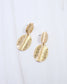 Averie Hammered Oval Drop Earring Worn Gold