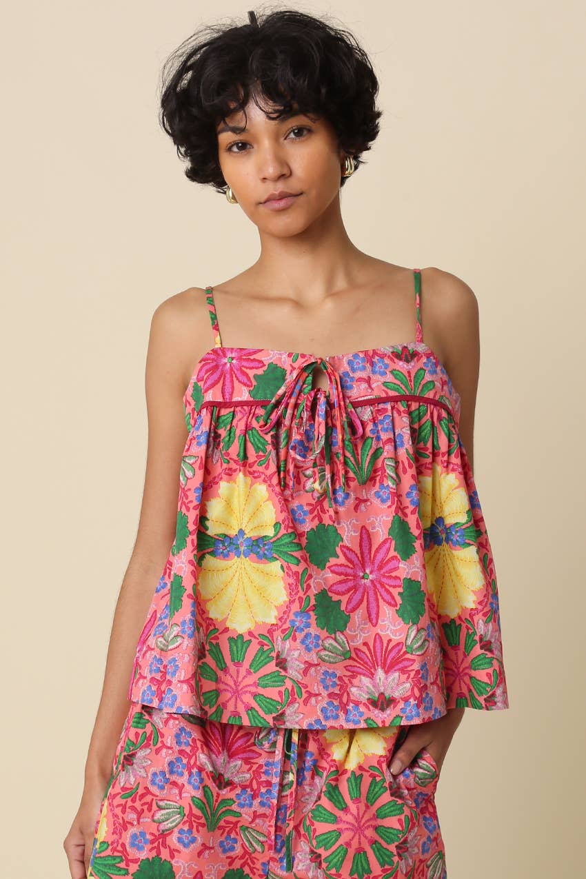 Nora Floral Tie Cami Top