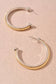 Two Toned Twist Hoop Earrings