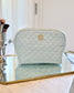 Capri Large Pouch Light Blue Patent | Caroline Hill
