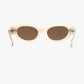 CORA IVORY Polarized Fashion Oval Round Sunglasses