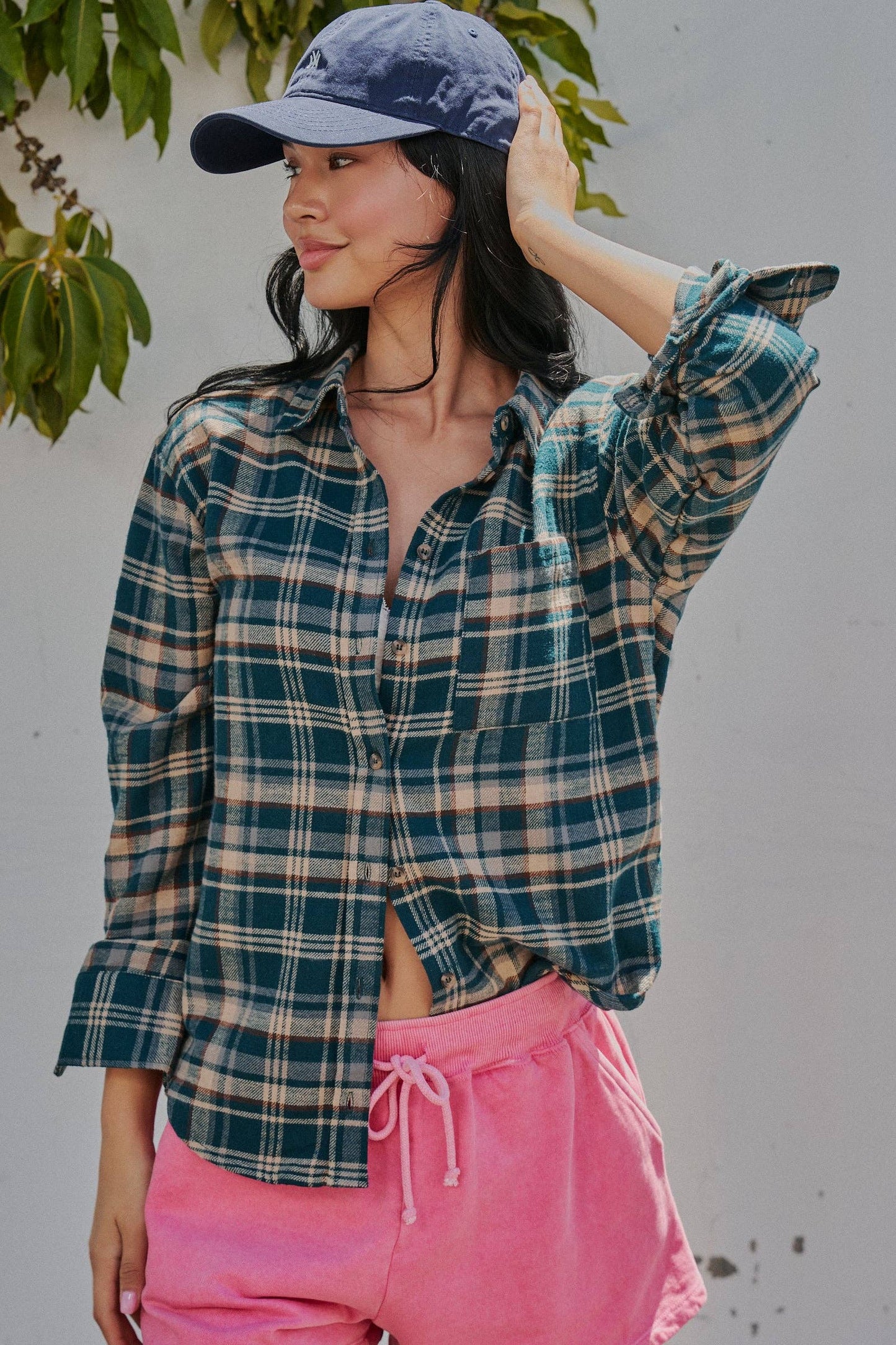 Mrs. Plaid Button Up | Urban Daizy