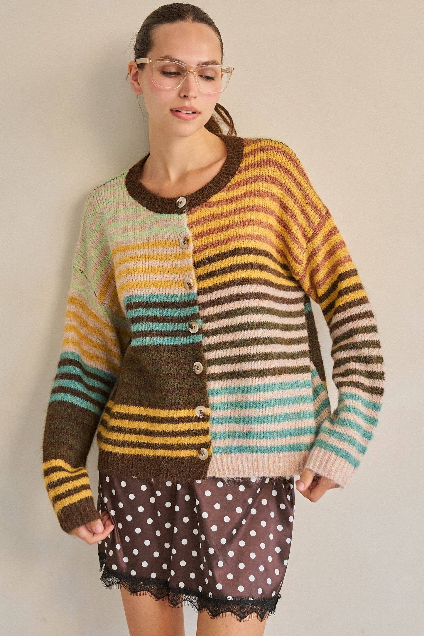 Two Tone Cardi | Jade by Jane