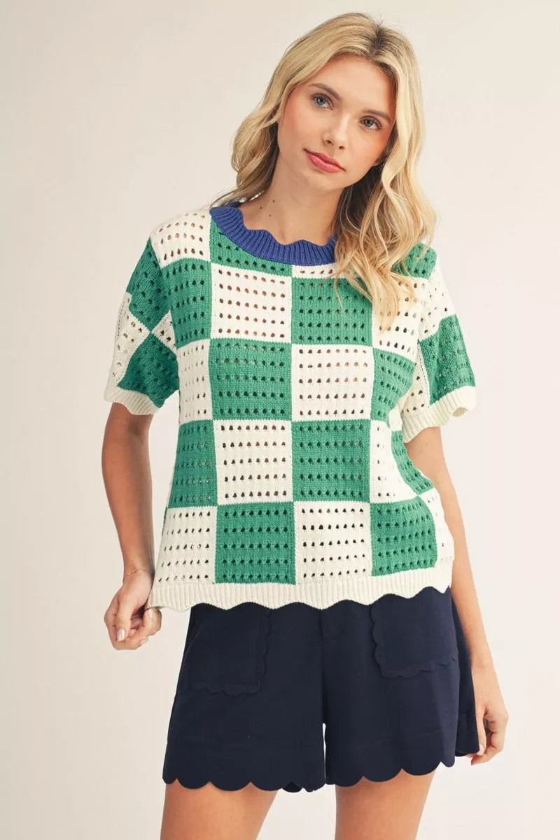 The Check Mate Knit Top | Jodifl