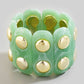 Metallic Studded Marble Resin Bars Elastic Bracelet