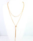 Gracie Long Rope Chain Necklace Worn Gold