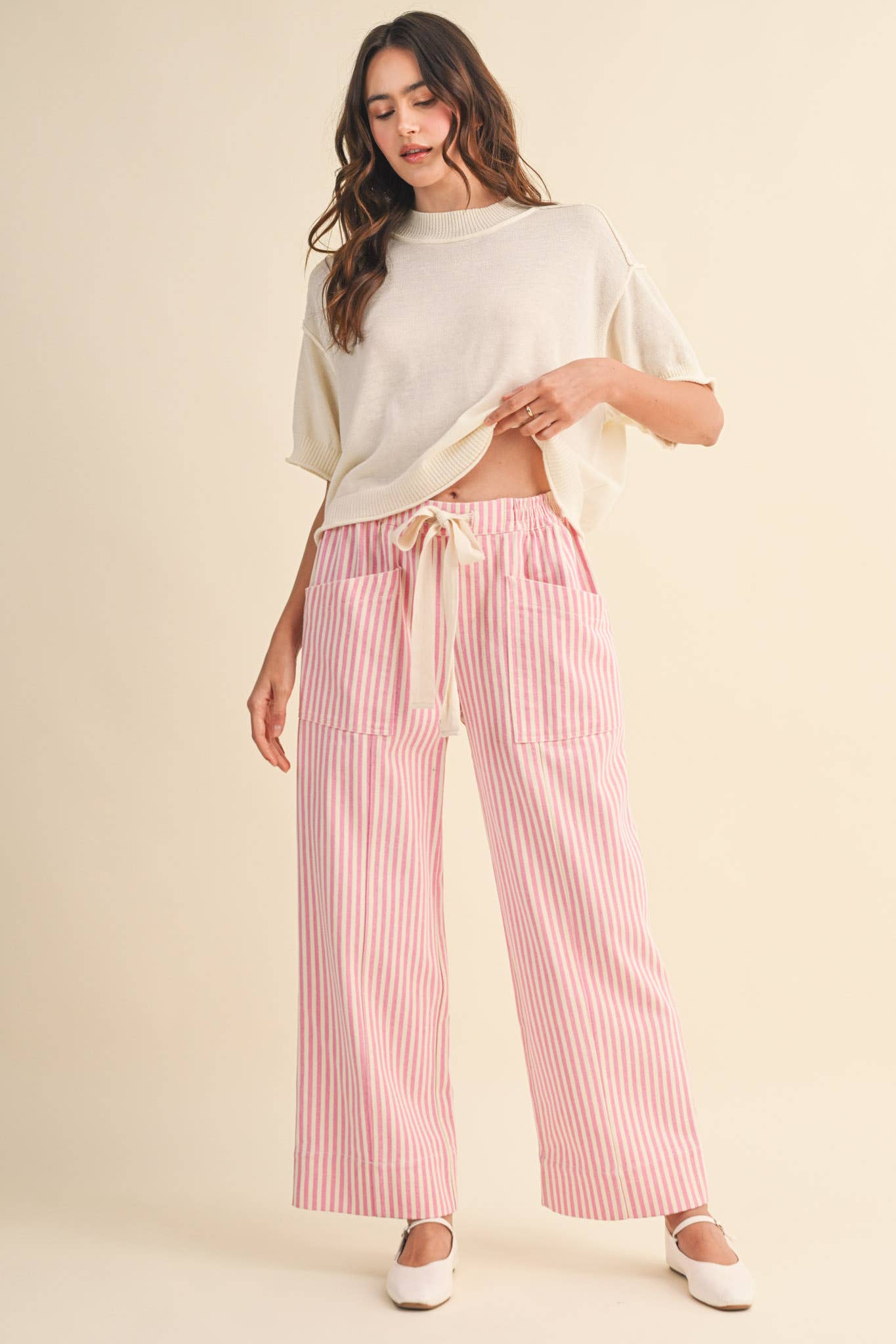 Kimber Pink Stripe Pant | &Merci
