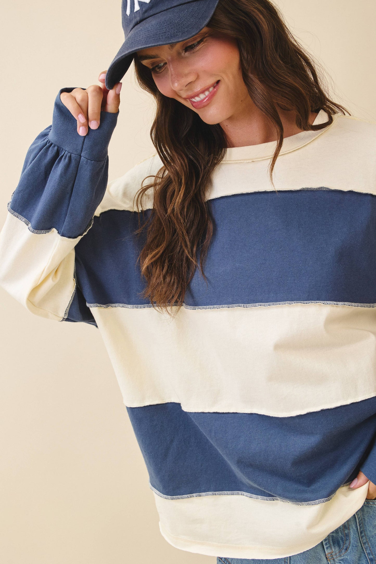 In The Navy Top | AEMI & Co.