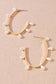 Pearl Studded Hoop Earrings