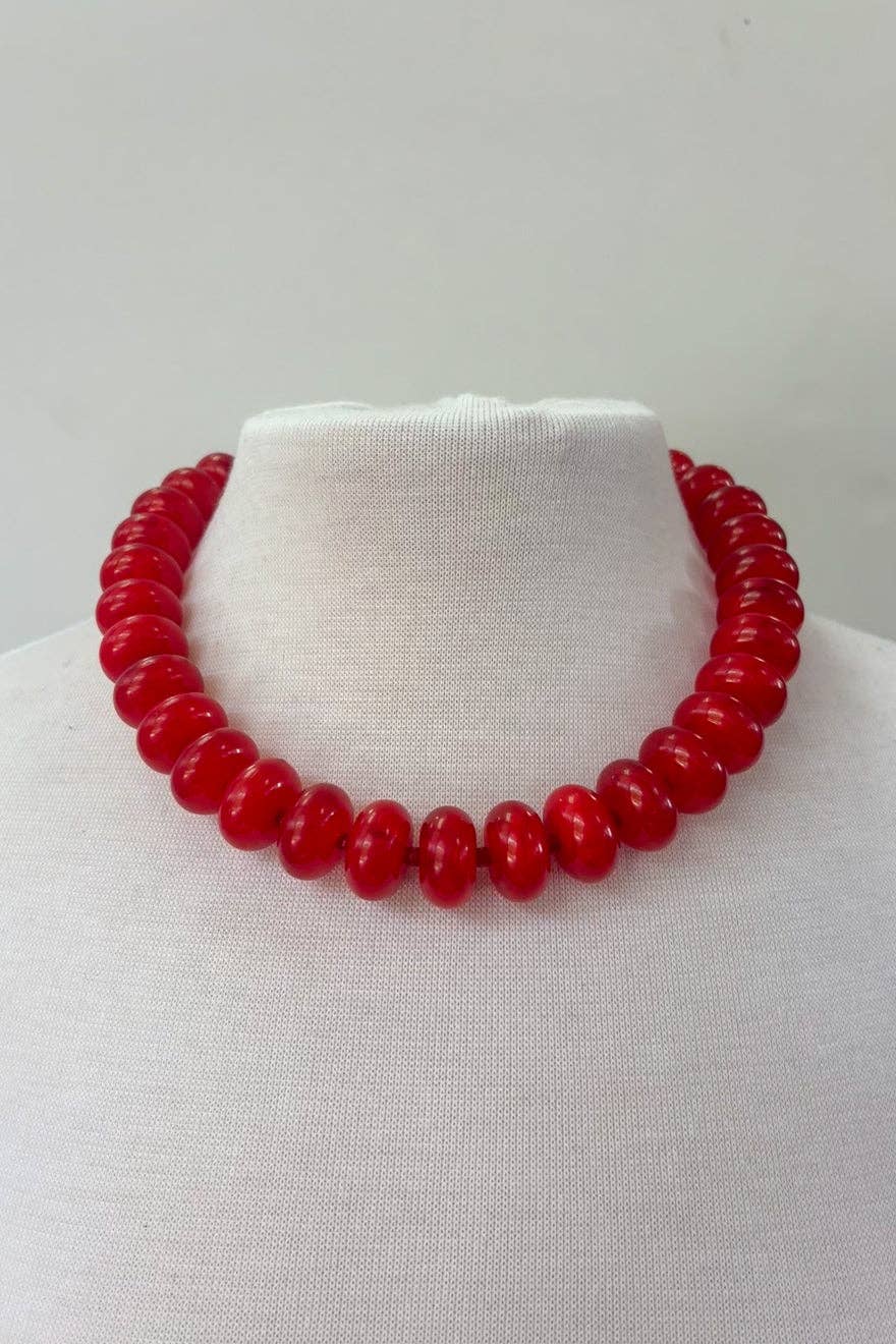Hallie Necklace Red