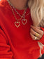 LARGE OPEN HEART NECKLACE