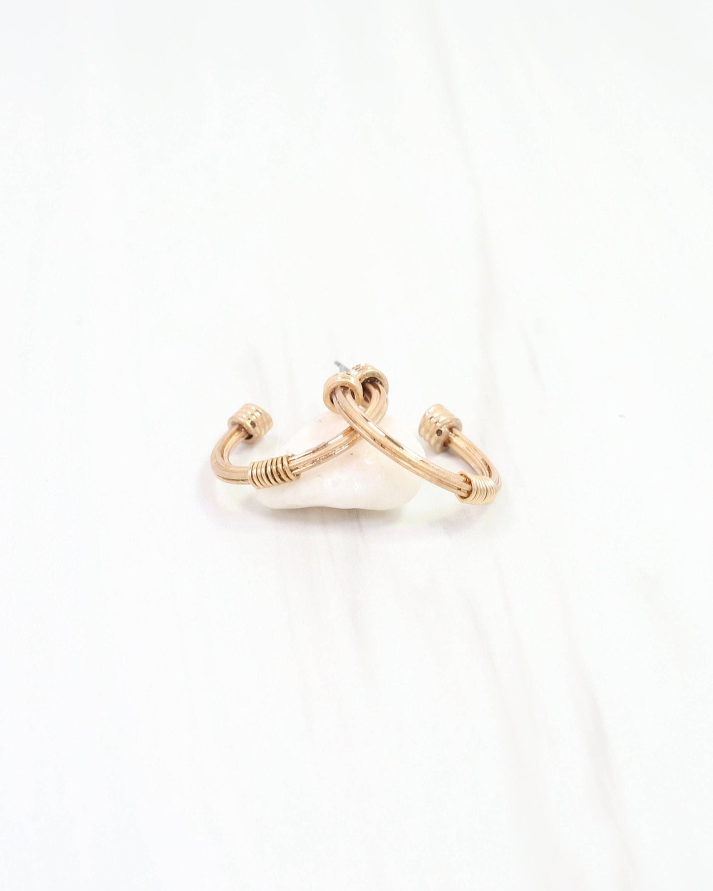 Emerie Hoop Earring Worn Gold