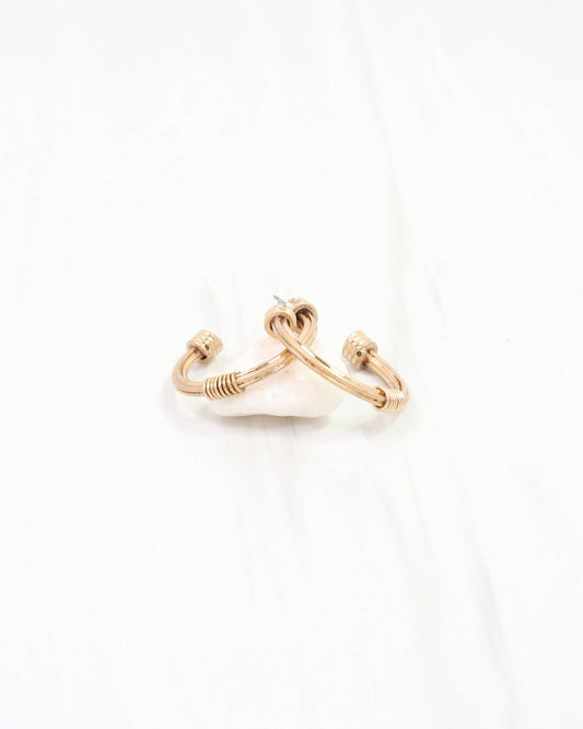 Emerie Hoop Earring Worn Gold