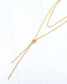 Gracie Long Rope Chain Necklace Worn Gold