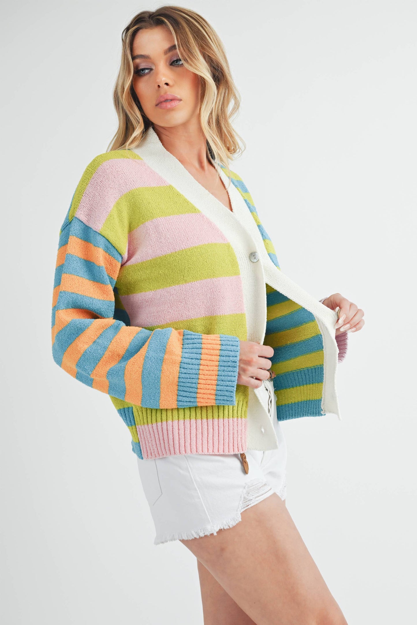 The Flavia Stripe Cardigan | AEMI & Co.