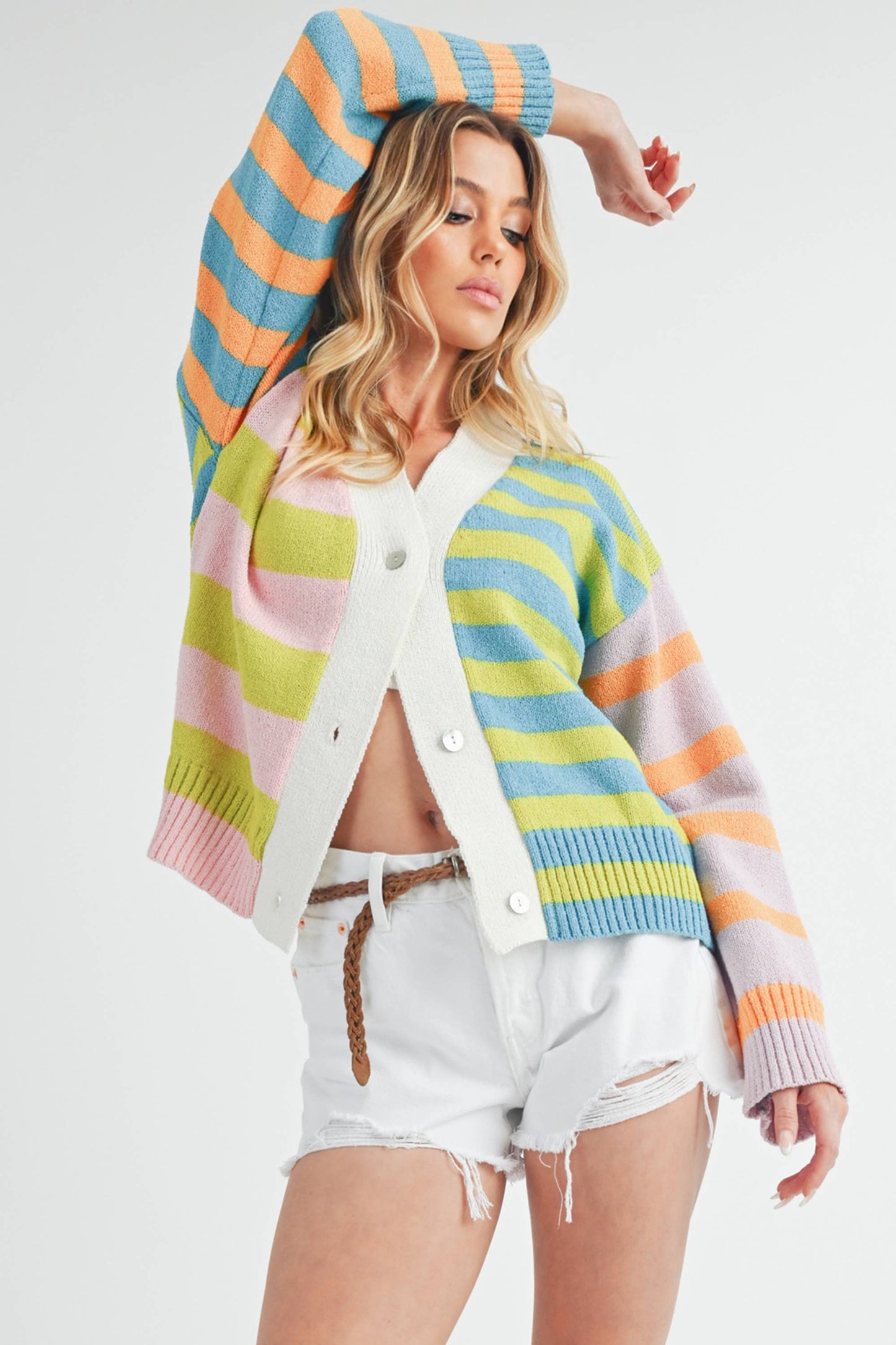 The Flavia Stripe Cardigan | AEMI & Co.