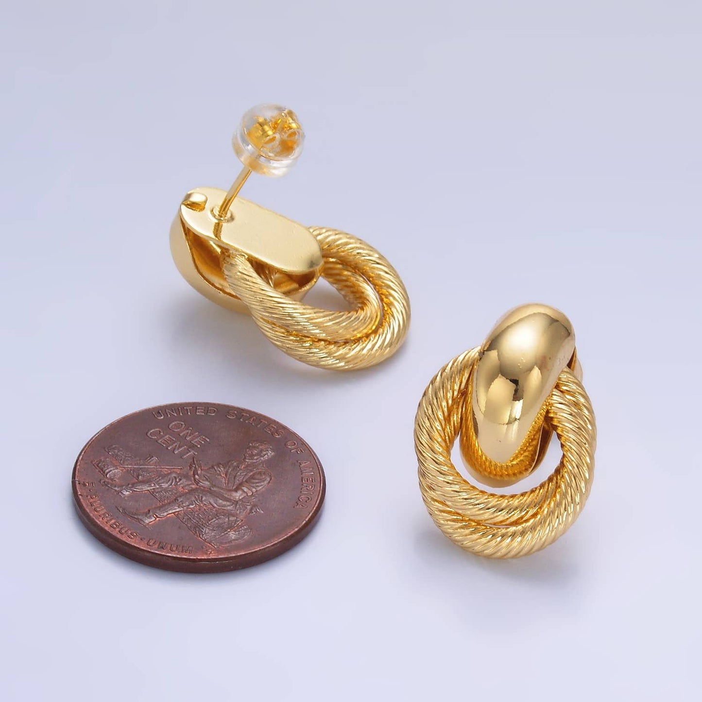 24K Gold Filled Textured Door Knocker Studs | Q490
