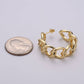 Gold Link Hoops