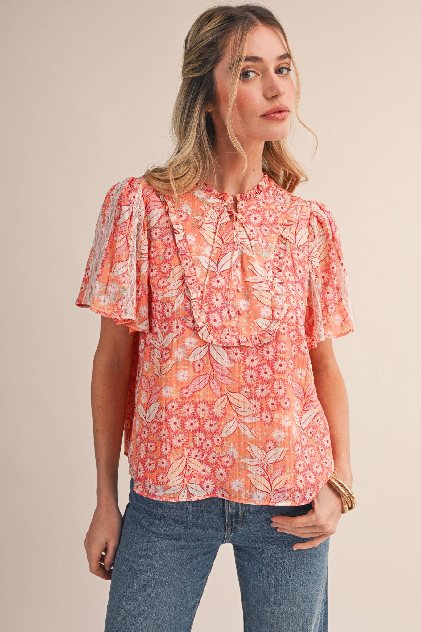 Fancy Flutter Top | &Merci