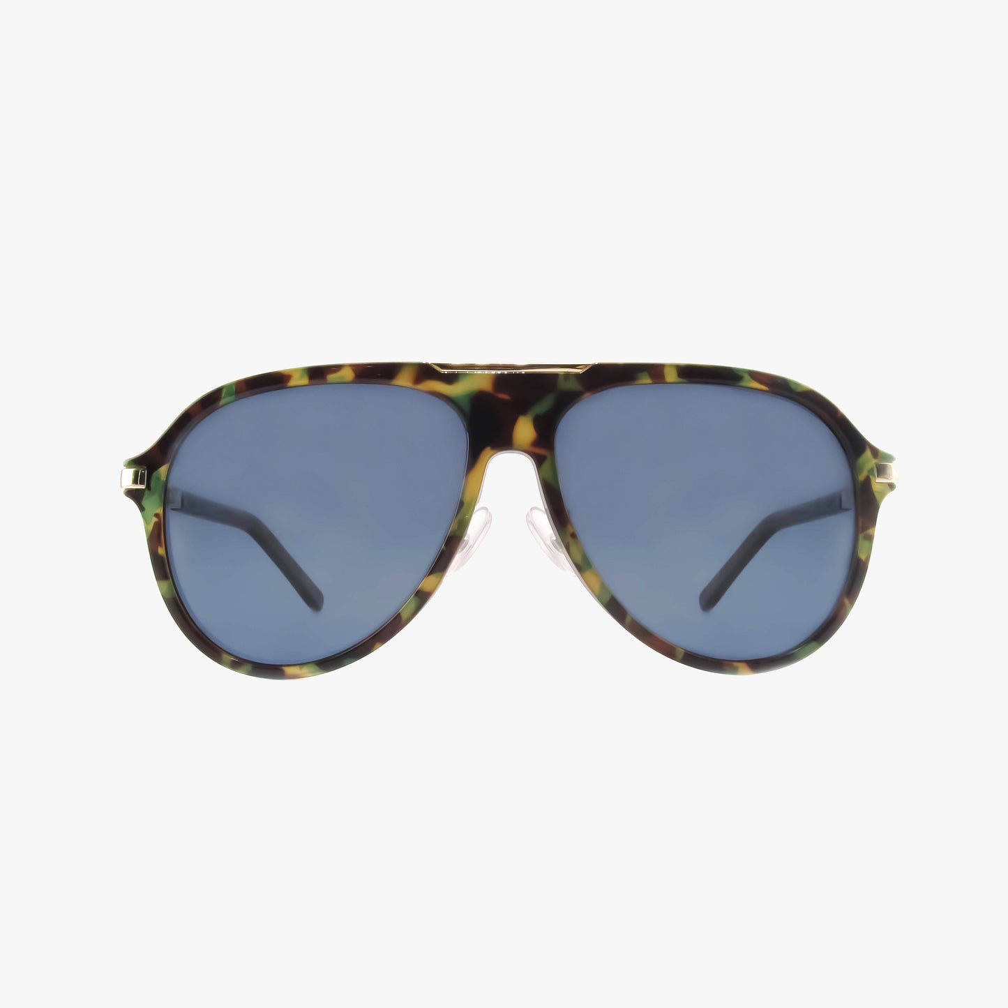 AURA GREEN TORTOISE Polarized Fashion Aviator Sunglasses