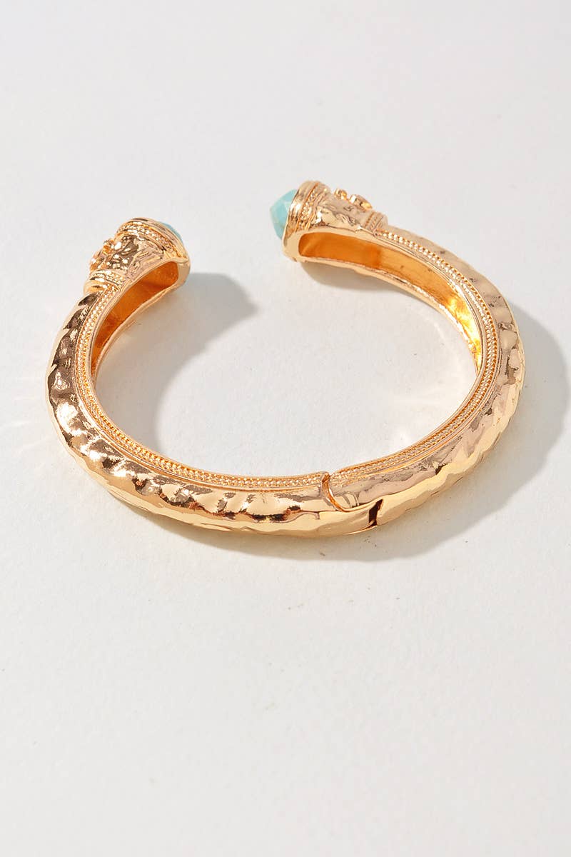 Hammered Hinge Bangle Bracelet