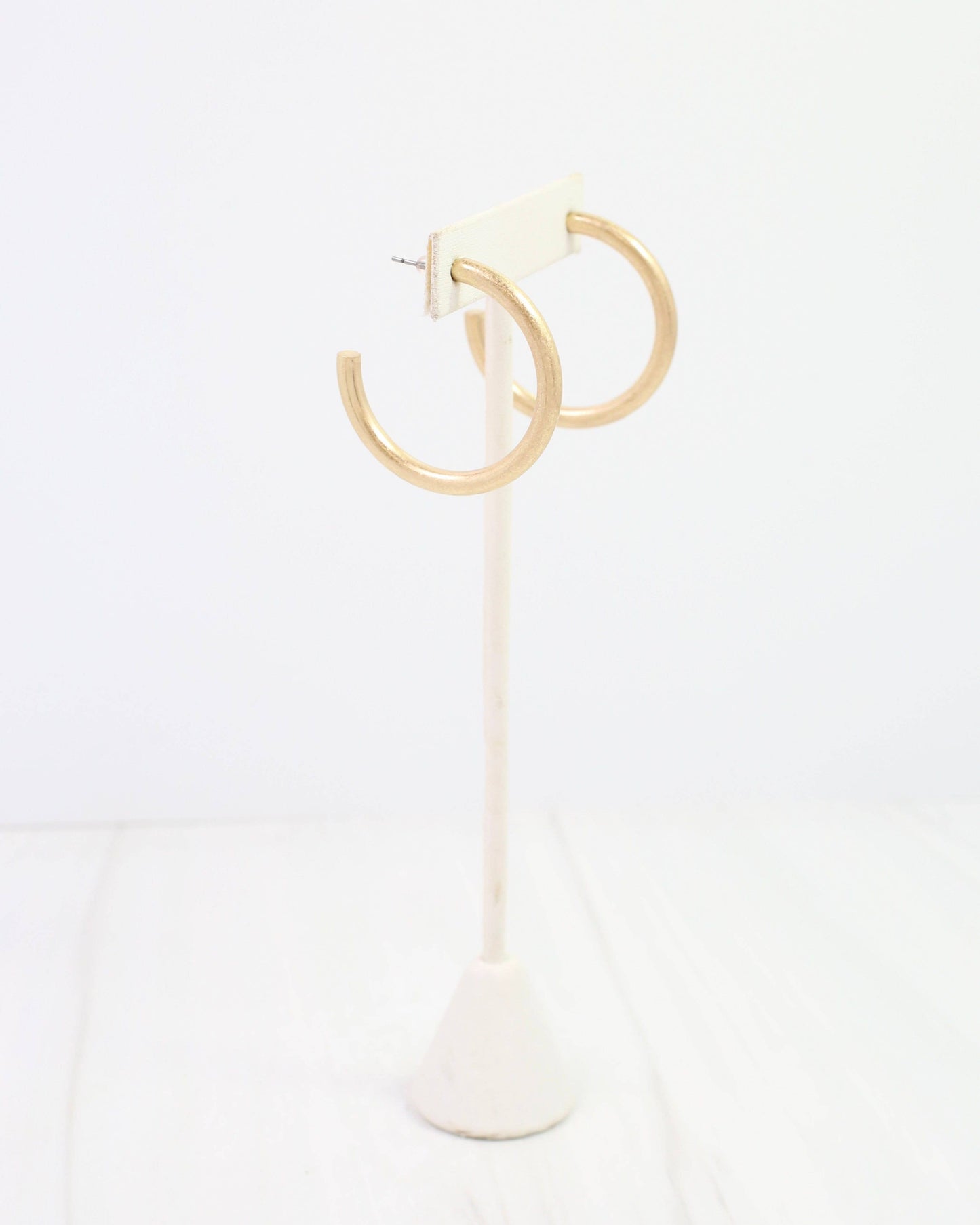 Lexi Small Hoop Earring Worn Gold