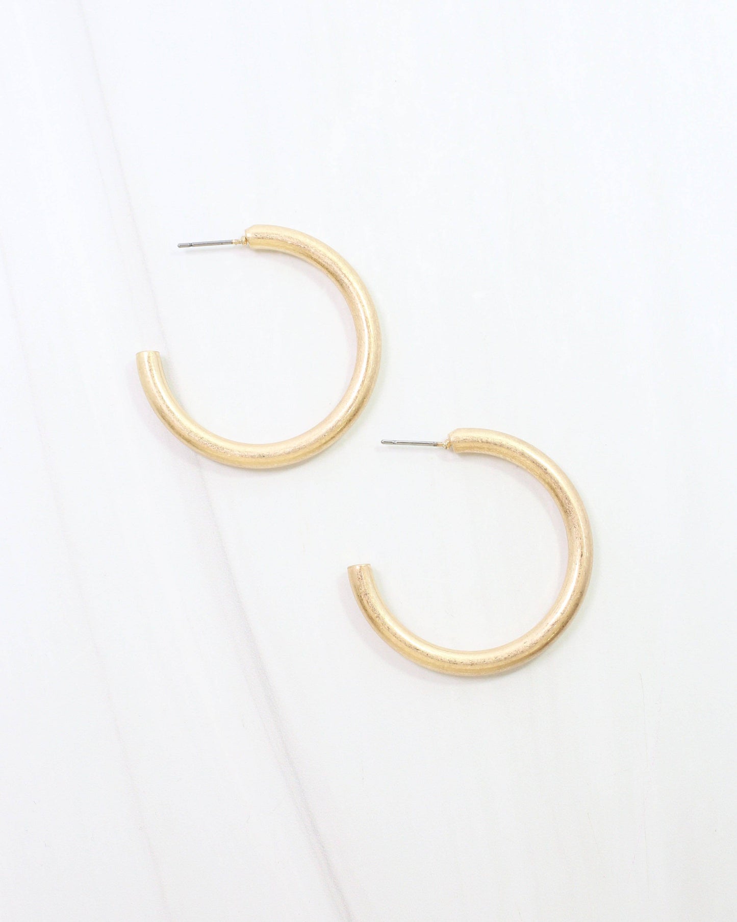 Lexi Small Hoop Earring Worn Gold