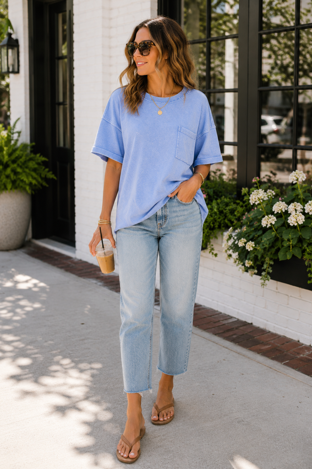 The Everyday French Terry Tee | Baby Blue