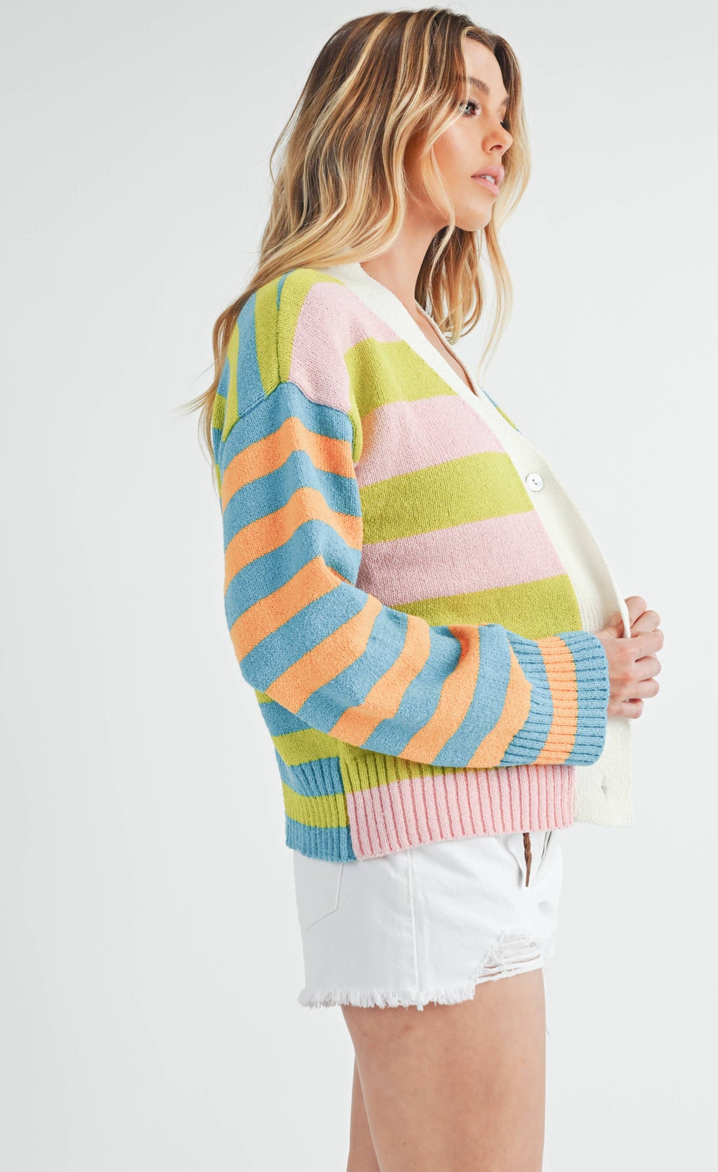 The Flavia Stripe Cardigan | AEMI & Co.