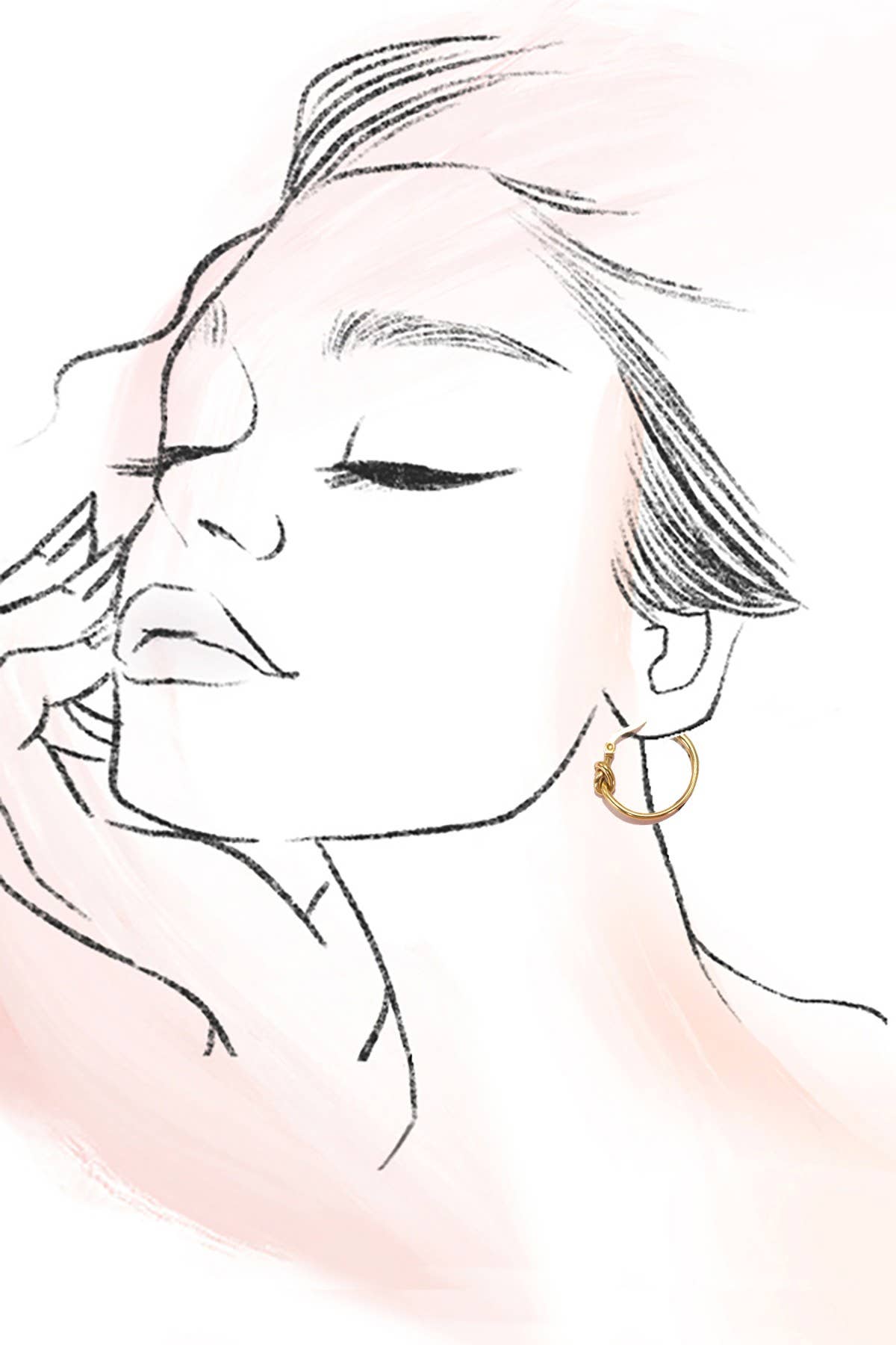 Little Knot Hoops| 18K Stainless Steel