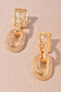 Hammered Metal Chunky Link Drop Earrings