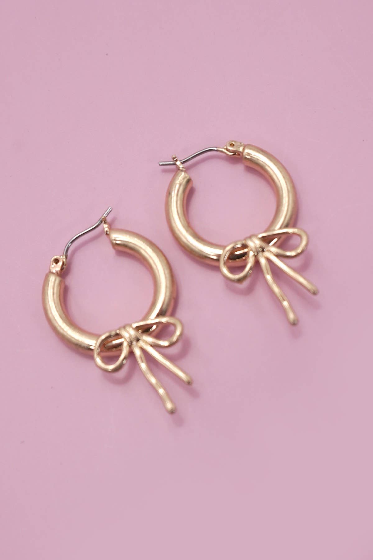Dainty Bow Gold Earrings