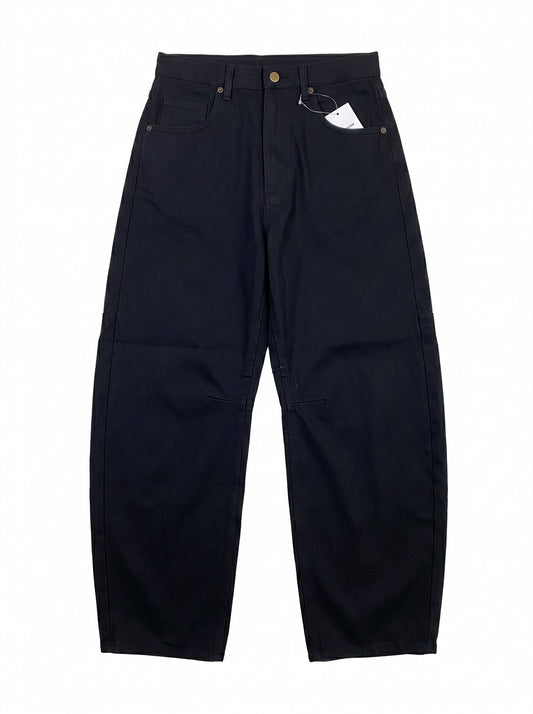 Crop Straight Black Denim | Luzina